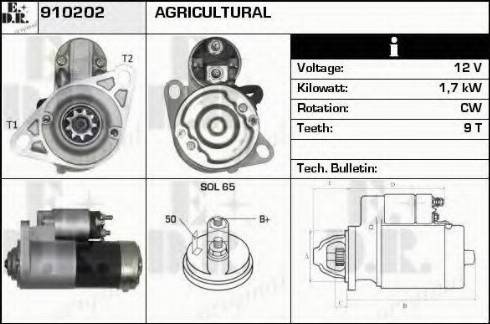 EDR 910202 - Стартер autocars.com.ua