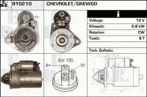 EDR 910210 - Стартер autocars.com.ua