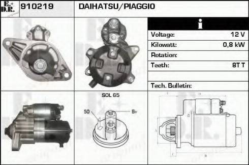 EDR 910219 - Стартер autocars.com.ua