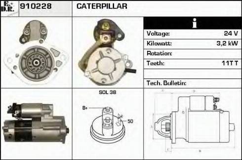 EDR 910228 - Стартер autocars.com.ua