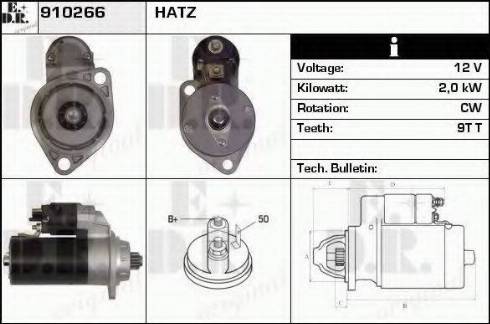 EDR 910266 - Стартер autocars.com.ua