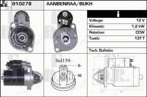 EDR 910278 - Стартер avtokuzovplus.com.ua