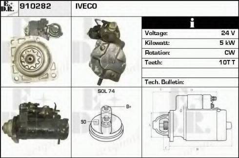 EDR 910282 - Стартер avtokuzovplus.com.ua