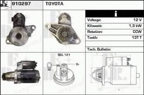 EDR 910297 - Стартер autocars.com.ua