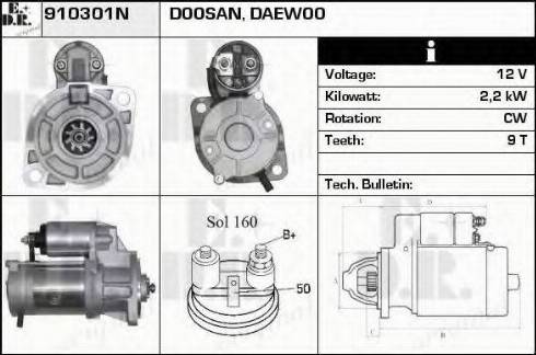 EDR 910301N - Стартер autocars.com.ua