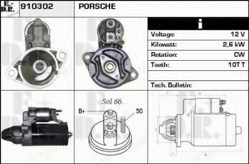 EDR 910302 - Стартер autocars.com.ua