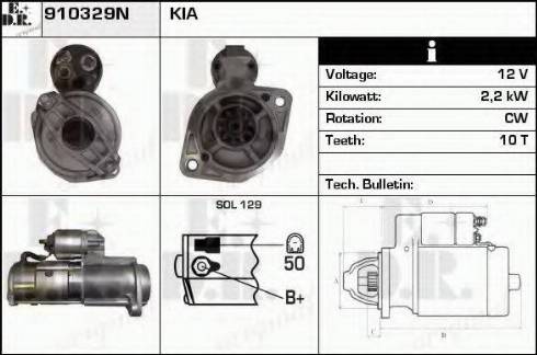 EDR 910329N - Стартер avtokuzovplus.com.ua