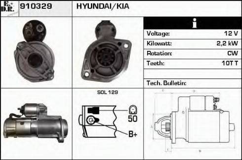 EDR 910329 - Стартер autocars.com.ua