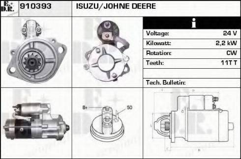 EDR 910393 - Стартер autocars.com.ua