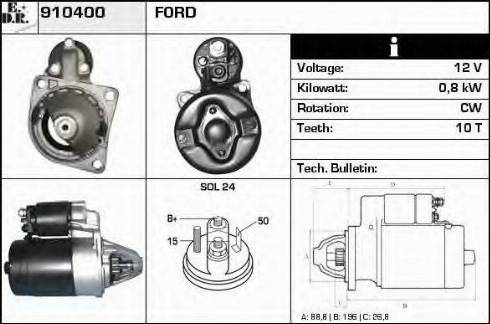 EDR 910400 - Стартер autocars.com.ua