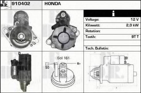 EDR 910402 - Стартер avtokuzovplus.com.ua