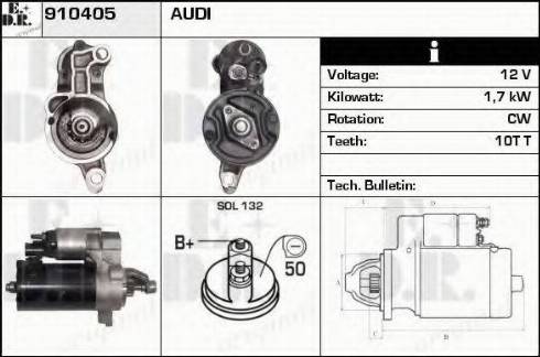 EDR 910405 - Стартер avtokuzovplus.com.ua