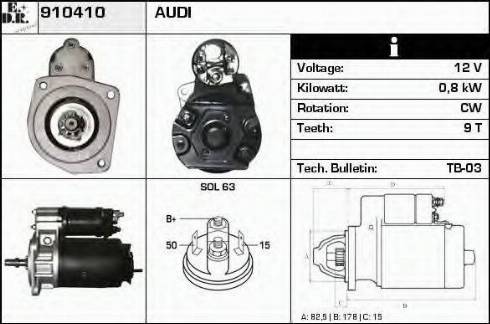 EDR 910410 - Стартер avtokuzovplus.com.ua