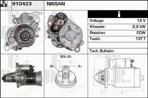 EDR 910423 - Стартер autocars.com.ua