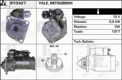 EDR 910427 - Стартер autocars.com.ua