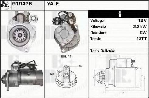 EDR 910428 - Стартер autocars.com.ua