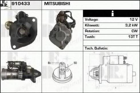 EDR 910433 - Стартер autocars.com.ua