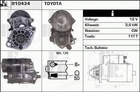 EDR 910434 - Стартер avtokuzovplus.com.ua