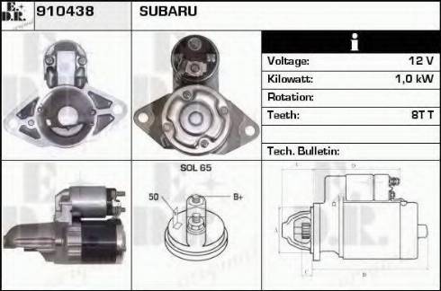 EDR 910438 - Стартер autocars.com.ua