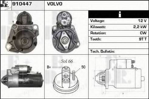 EDR 910447 - Стартер avtokuzovplus.com.ua