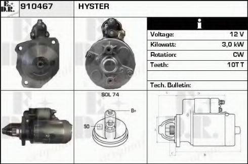 EDR 910467 - Стартер avtokuzovplus.com.ua