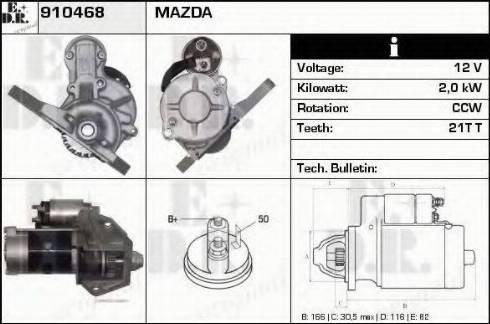 EDR 910468 - Стартер autocars.com.ua