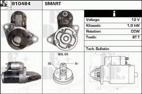 EDR 910484 - Стартер autocars.com.ua