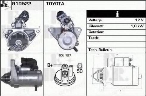 EDR 910522 - Стартер avtokuzovplus.com.ua