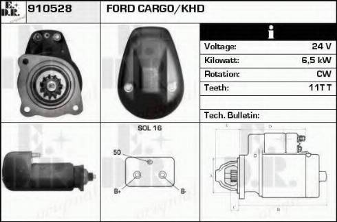 EDR 910528 - Стартер autocars.com.ua