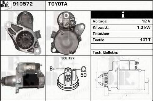 EDR 910572 - Стартер autocars.com.ua