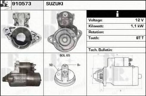 EDR 910573 - Стартер avtokuzovplus.com.ua