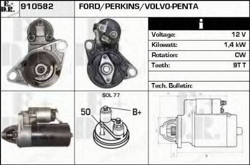 EDR 910582 - Стартер autocars.com.ua