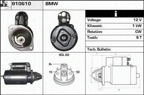 EDR 910610 - Стартер autocars.com.ua