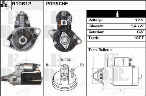 EDR 910612 - Стартер autocars.com.ua