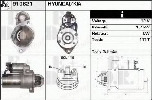 EDR 910621 - Стартер autocars.com.ua