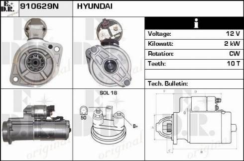 EDR 910629N - Стартер avtokuzovplus.com.ua