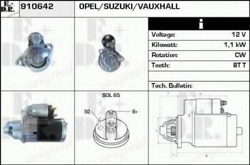 EDR 910642 - Стартер avtokuzovplus.com.ua