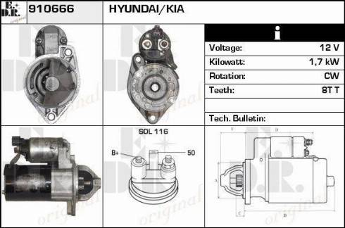 EDR 910666 - Стартер avtokuzovplus.com.ua