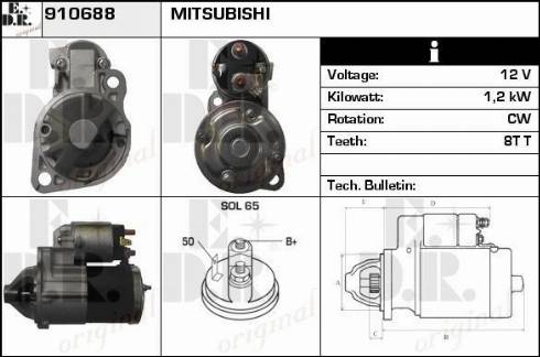 EDR 910688 - Стартер autocars.com.ua