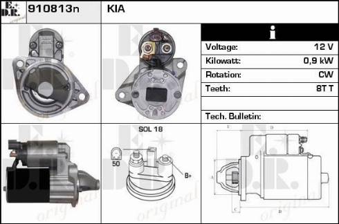 EDR 910813N - Стартер avtokuzovplus.com.ua