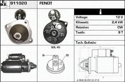 EDR 911020 - Стартер avtokuzovplus.com.ua