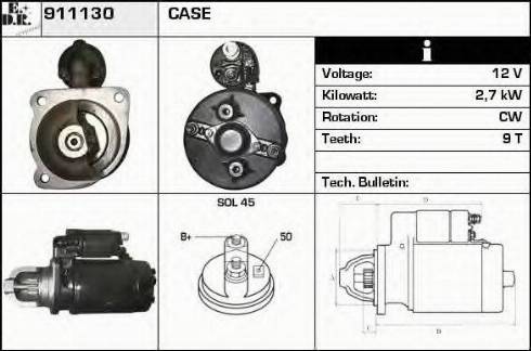 EDR 911130 - Стартер avtokuzovplus.com.ua