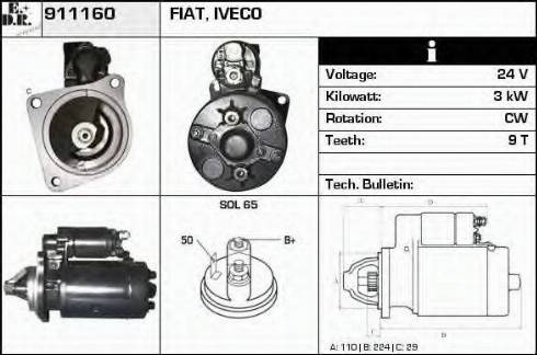 EDR 911160 - Стартер avtokuzovplus.com.ua