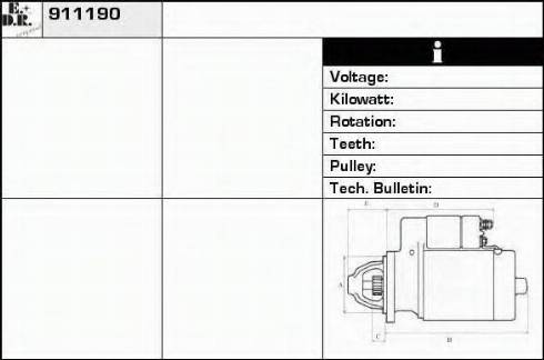 EDR 911190 - Стартер avtokuzovplus.com.ua