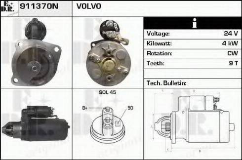 EDR 911370N - Стартер avtokuzovplus.com.ua