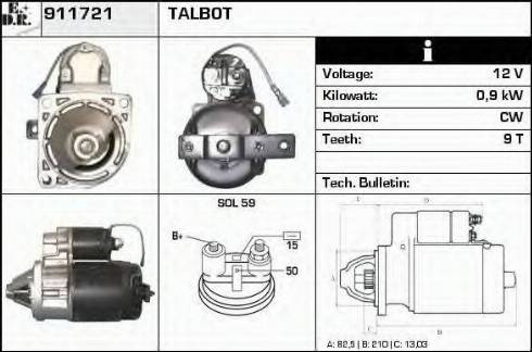 EDR 911721 - Стартер autodnr.net