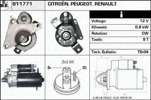 EDR 911771 - Стартер avtokuzovplus.com.ua