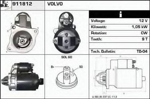 EDR 911812 - Стартер avtokuzovplus.com.ua