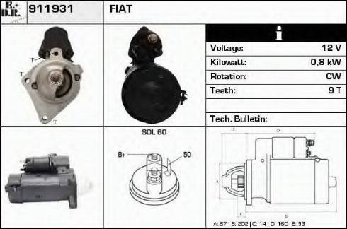 EDR 911931 - Стартер avtokuzovplus.com.ua