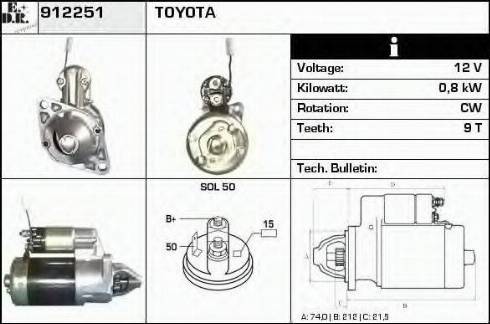 EDR 912251 - Стартер avtokuzovplus.com.ua